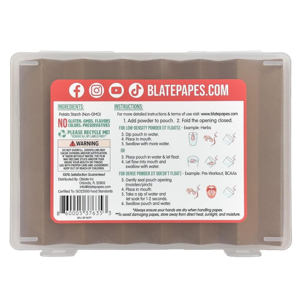 Blate Papes Pouches, 700 Count | Edible Gel Film Mega Pack