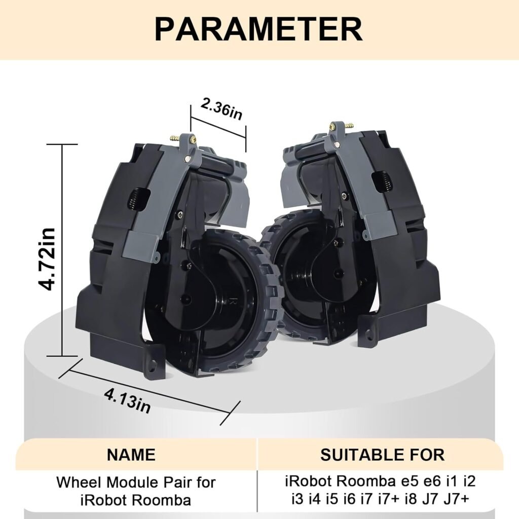 Coodss Left and Right Drive Wheel Module Pair for IROBOT Roomba i7 i7+ i8 i3 i6+/Plus E5 E6 E7 J7 J7+ J6+ Vacuum Cleaner Replacement Parts Accessories